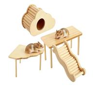 Hamster Habitat Wooden Sleeping Playing Furniture