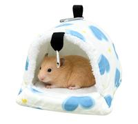 Hamster Hammock Bed - Warm Cosy Nest, Chinchilla Bed | Flannel Small Pet Warm Cotton Hanging Nest for Sugar Gliders Ferret Hamster Cage Sleep Rest Climbing Winter | Hausti