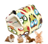 Hamster Hammock,Cartoon Owl Pattern Hamster Toy Nest | Comfortable Reusable Cute Hamster Warm Bed for Hedgehog Guinea Hamster Bellv
