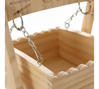 Hamster Hammock - Chew-proof Wooden Cage Accessories, Hiding Place for Small Animals, Cosy Sleeping Place for Pets, Funny Activity Structure, Enrichment Hammock for Mice, Chinchill