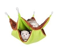 Hamster Hammock,Double-Layer Hamster Swing - Portable Sugar Glider, Soft Pet Hangable Hammock Bedding, Small Pet Cage Accessories Toy for Hamster Ferret Chinchilla
