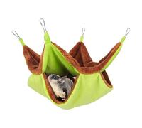 Hamster Hammock, Double-Layer Squirrel Bed, Portable and Soft Pet Hangable Hammock Bedding, Cozy Cage Accessory for Hamster, Ferret, Chinchilla, Sugar Glider