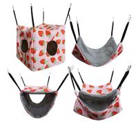 Hamster Hammock for Cage, Cosy Squirrel Hammocks Sleeping Area, Cage Accessories for Chinchillas, Hamsters, Squirrel, Sleeping House, Non-Slip