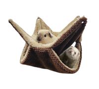 Hamster Hammock Nest, Warm Hangable Cotton Bed, Washable Small Pet Hammock, Functional Cage Accessory for Indoor Tiny Pet Bunny Squirrel Enrichment Relaxing Sleeping Climbing Restroom