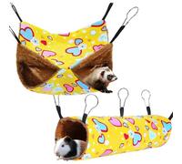 Hamster Hammock | Pack of 2 Chipmunk Hammock - Cosy Bed for Rest, Sleeping and Enriching for Small Breeds such as Hedgehogs and Sugar Gliders in Home, Living Room Play Area