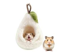 Hamster Hammock - Warm, Pear-Shaped, Soft Plush Bed, Cosy Hanging House Nest for Hamsters, Small Pets, Velvet Comfort Hammock for Rest, Safety, Indoor Wellness and Relaxation