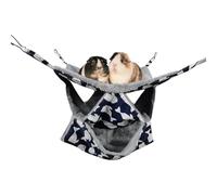 Hamster Hammock - Warm Washable Swing with Hooks - Small Pet Hammock Squirrel Bed - for Squirrel Bunny Parrot Gerbil Sugar Glider Winter Home Apartment