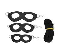 Hamster Harness Artificial Leather Small Pet Walking Leash Rope, Three Sizes - Comfortable Soft Material, Easy to Wear, Suitable for Hamsters and Gliders (Black)