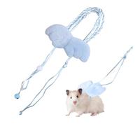 Hamster Harness & Leash, Adjustable Soft Small Animals Harness with Bell for Hamsters, Mice, Guinea Pigs, Ferrets, Degus, Rabbits