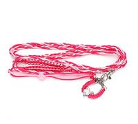 Hamster Harness Leash with Bell | Adjustable Backstrap for Squirrels/Rats/Small Pets | Nylon Rope & Iron Chain | Sturdy & Gnawing Proof | Random Color (Pink)