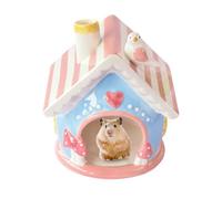 Hamster Hiade out Ceramic - Hamster Ceramic Hiding Home | Chinchilla Hut Pet Cage Accessories | Gerbil Houses And Hideouts | Small Pet Ferret Shelter For Indoor Cage