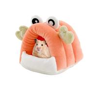 Hamster Hidde - 6.3in Velvet | Full-Coverage Crab Shaped Cat Cave | Hamster Nest | Pet Cave Bed | Pet Hideoutt | Shelter Offering Warm Enclosed Comfort For Small Pets In Cold Seasons