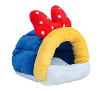 Hamster hiddout House - 5.91x5.51x5.91 Inches Small Pet Shelter, Plush Nesting Bed, Warm Snuggle Den | Winter Resting Cave for Rabbits Hedgehogs Bearded Dragons and Tiny Animal Cages