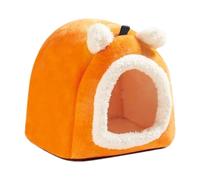 Hamster Hideaway - Comfortable Cotton House for Small Animals | Hedgehog House Chinchilla, Bear Shaped Small Animal Shelter for Cold Weather
