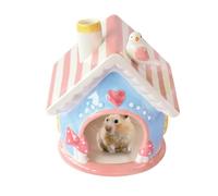 Hamster Hideaway - Cool Bed Hamster Home | Creative Chinchilla Hut For Small Pets | Gerbil Coals And Hiding Places For Cage | Comfortable Pet Cage Accessories By Compa