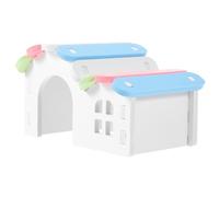 Hamster Hideout House Adorable Habitat for Dwarf Hamsters Guinea Pigs Pets Safe Durable Design for Play and Rest for
