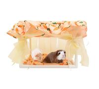Hamster Hideouts - Hamster Cage | Hut for Pets | Indoor Habitat for Small Animal | Gerbil House | Soft Tassel Door Bedding Shelter Mice Playroom Bunny Chinchilla Gerbil Bedroom Hut for Pet