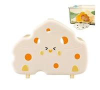 Hamster Hides Cute - Magnetic Hamster Hut Cheese, 6.69x4.92x4.92 Inches Hamsters House with Visible Design, Semi-Closed Small Animal Habitat for Gerbils Hamsters, Cage Accessories and Toys