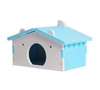 Hamster House Cages for Mouse Funny Nest Villa Colorful Bed Hamster Travel Cage(Blue)
