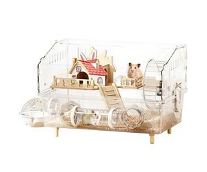 Hamster House - Clear Acrylic Living Space, Transparent Small Pet Nest, Closed Resting Chamber, Activity Sleeping Play Unit | Compact Animal Keeping That Provides the Comfort of Chinchilla Hedgehogs