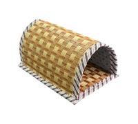 Hamster House Cooling Gerbil House Hamster Cage Accessories Woven Tunnel | Summer hamster cooling mat/nest, hamster cooling pad, woven grass tunnel hiding place, natural and breathable small pet nest,