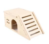 Hamster House | Escape Proof Wooden Cage for Small Animals as Shelter - Toy Accessories Activity Nest for Colour Mice Chinchillas
