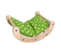 Hamster House - Small Animal Rocking Lounger, Reusable Bedding Bassinet, Portable Resting Chair | Durable Cotton Wooden Build Easy Transport Design, Ferret Bunny Hedgehog Kitten Chinchilla Travel Use