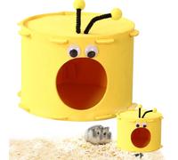 Hamster House Wable House, Gnome Hamster Cave, Bee-Shaped Hamster Sleeping Nest, Chinchilla Hedgehog Sleeping Nest Warm for the Golden Bear Sugar Glieur