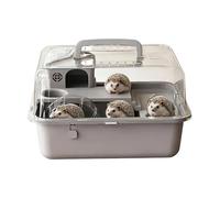 Hamster House with Running Wheel Clear Enclosure