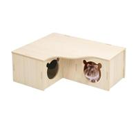 Hamster House Wooden Hamster Hideout Bite-Resistant and Tasteless Toys Accessories for Syrian Hamsters Dwarf Gerbil Degus Rat Toys Accessories Stuff