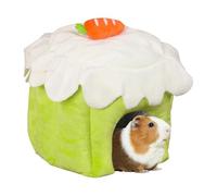 Hamster Housing, Hanging Soft Nest in Cake Shape, Bottomless House for Gerbils, for Hamsters, Rabbits, Ferrets, Gerbil and Sugar Glider for Sleeping and Playing in Winter in the Cage