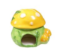 Hamster Hut - Ceramic Resting Sleeping Furniture, Durable Cooling House, Smooth Safe Pet Shelter Design, Easy Clean Structure | For Hamster Cage Decor Gerbil Mice Chinchilla Indoor Outdoor