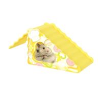 Hamster Hut Cheese Design, Hamster House, 2-in-1 Climbing Ramp with Non-Slip as a Playhouse for Movement, Activity, Foraging and Exploration Fun