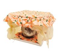 Hamster Hut, Easy Access And Cleaning, Pink, Orange, Breathable Pet Bedding, Gerbil And Bunny Rest House, Breathable Material, For Gerbil Bunny Bedroom Playroom Home