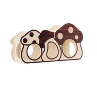 Hamster Hut - Hamster Hideaway | Wooden Mushroom Shape Chew-Proof Habitat | Hamsters Nest For Bunny Gerbil Small Animal Ferret Hedgehog
