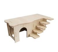 Hamster Hut with Windows Small Animals Removable House Habitat Decor for Home Pets Hamster Travel Cage(L)