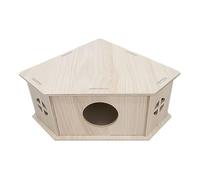 Hamster Hut - Wooden Hamster House - Luxury Hamster House and Habitat, Wooden and Leather Playground, Small Animal Habitat, Natural Sustainable Pet Supplies