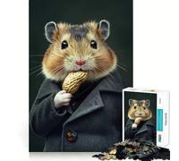 Hamster in A Coat 1000-piece Puzzle for Teenagers Reason Skill Stress Relief Enjoyable Challenge Home Accent (50x75cm)