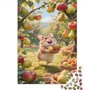 Hamster Jigsaw Puzzles Puzzle for Adults Kids. 1000 Piece Orchard Impossible Challenge Toy Educational Game Home Decoration for Educational Games Gifts 1000pcs (75x50cm)