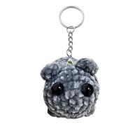 Hamster Keychain,Animal Pendant - Crochet Bag Charm, Sad Theme Hangable Decoration, Backpack Accessory for Kids