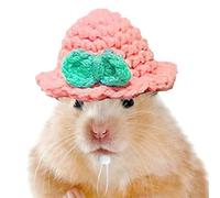 Hamster Knitted Hat - Tiny Cute Pet Hat | Tiny Cute Pet Headwear Knitted Hamster, Colorful Animal Clothes With Adjustable Drawstring Soft Costume Accessories For Lizard