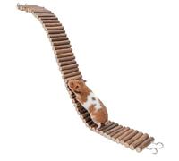 Hamster Ladder Bridge Toy - Climbing Chew Fence Accessories Wooden Activity Ramp for Small Animal Cages | Natural Wood Exercise Structure Mouse Racmouse Chinchilla Chipmunk Sugar Glider Live