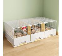 Hamster Landscaping Breeding Box, Wire Mesh Hamster Cage, Super High Base, Suitable for Hamsters, Hedgehogs (One Color 105x45x35cm)