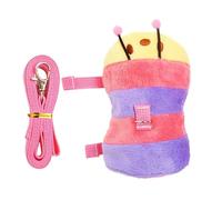 Hamster Lead Rope, Adjustable Small Animal Harness, Soft Traction Vest for Squirrel Hedgehog Bunny Puppy Kitten Raccoon, Cute Caterpillar Design for Outdoor Training Walks Travel