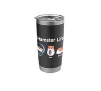 Hamster Life Train Eat Sleep Hamster Owner Pet Lover Hamster Stainless Steel Insulated Tumbler