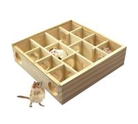 Hamster Maze Bridge - Natural Wood Pet Maze, Enrichment Toy | Wooden Tunnel Toy with Transparent Cover for Exercise