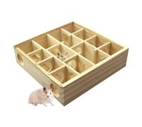 Hamster Maze Toy - Interactive Mini Game, Durable Animal Maze | Four Way Learning Chamber Layout, Wooden House Network Made of Wood, Obstacle - Training Room for the Challenge of Mental Ent