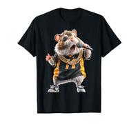 Hamster Microphone Cute Fun Portrait Animal Art Hamster T-Shirt