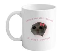 Hamster Mug - Allegra Hamster Shaped Coffee Mug, Hamster Designed Mug, Hamster Hamster Ceramic Artistic Mug 11oz | Fun Mug with Easy Handle