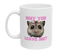 Hamster Mug - Allegra Hamster Shaped Coffee Mug, Hamster Designed Mug, Hamster Hamster Ceramic Artistic Mug 11oz | Fun Mug with Easy Handle